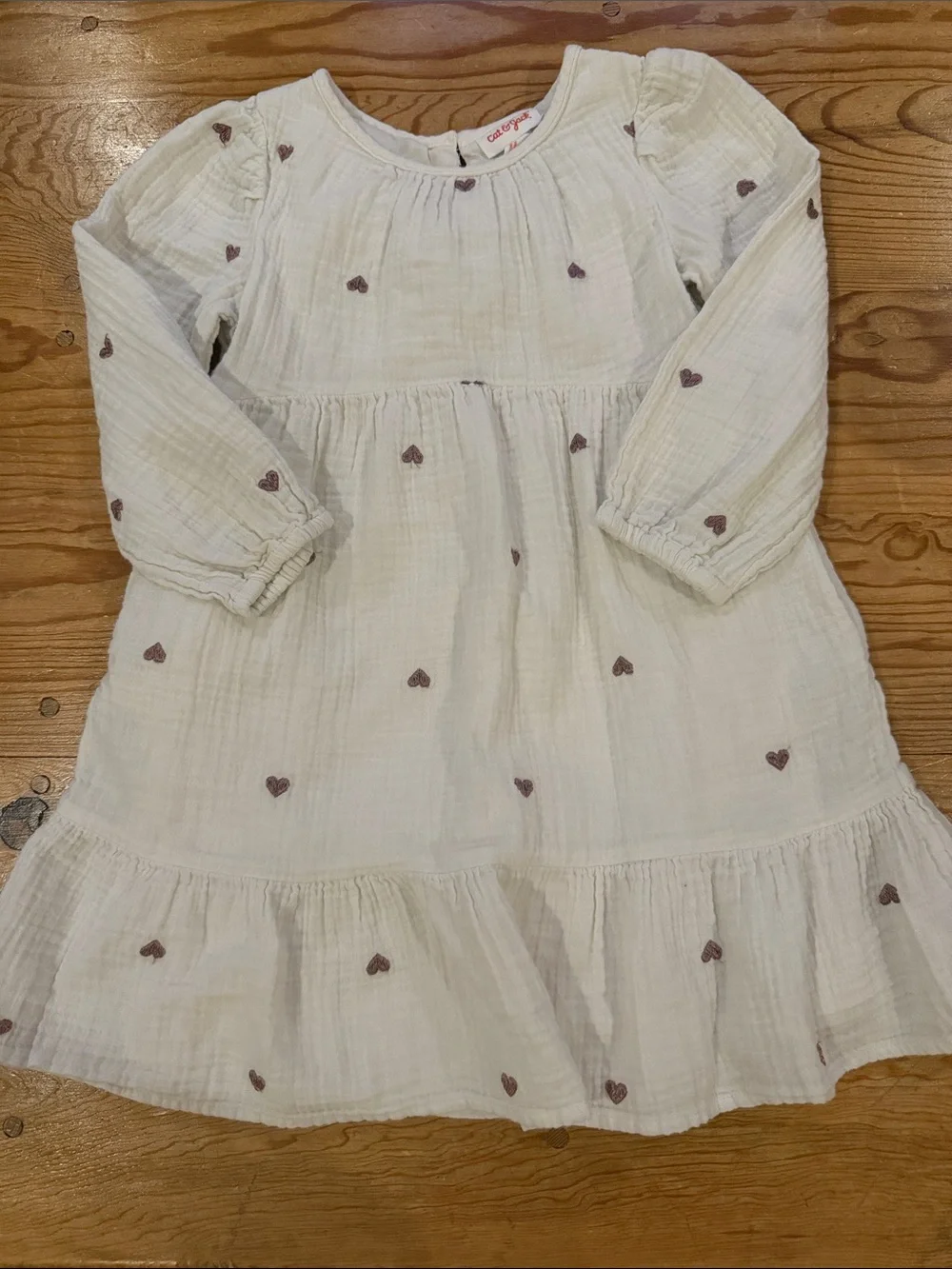 Cat & Jack embroidered heart dress